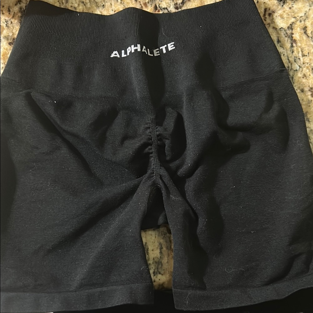Alphalete Black Bike Shorts Moisture-Wicking Athletic Wear